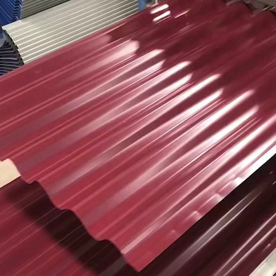 La toiture enduite d'une première couche de peinture d'acier au carbone couvre 12 M Color Coated Corrugated