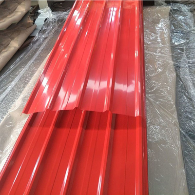 La toiture enduite d'une première couche de peinture d'acier au carbone couvre 12 M Color Coated Corrugated