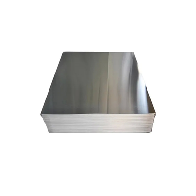 Plaque plate en aluminium argenté laminée à froid