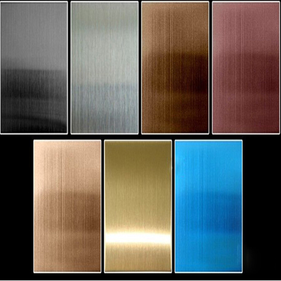 201 202 304 2mm ont coloré l'acier inoxydable couvre la résistance à hautes températures