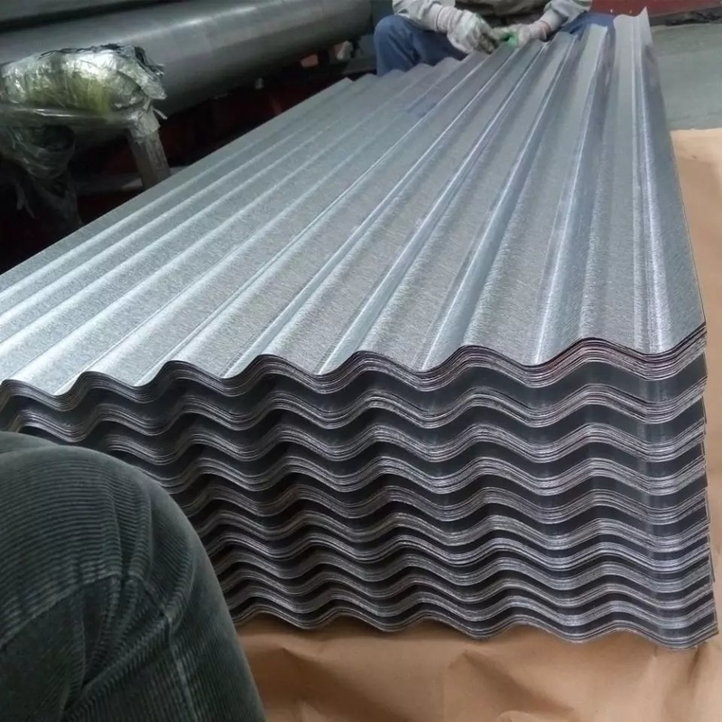 0.8mm ont galvanisé le type couvrant ondulé de plat de mesure de la feuille 24